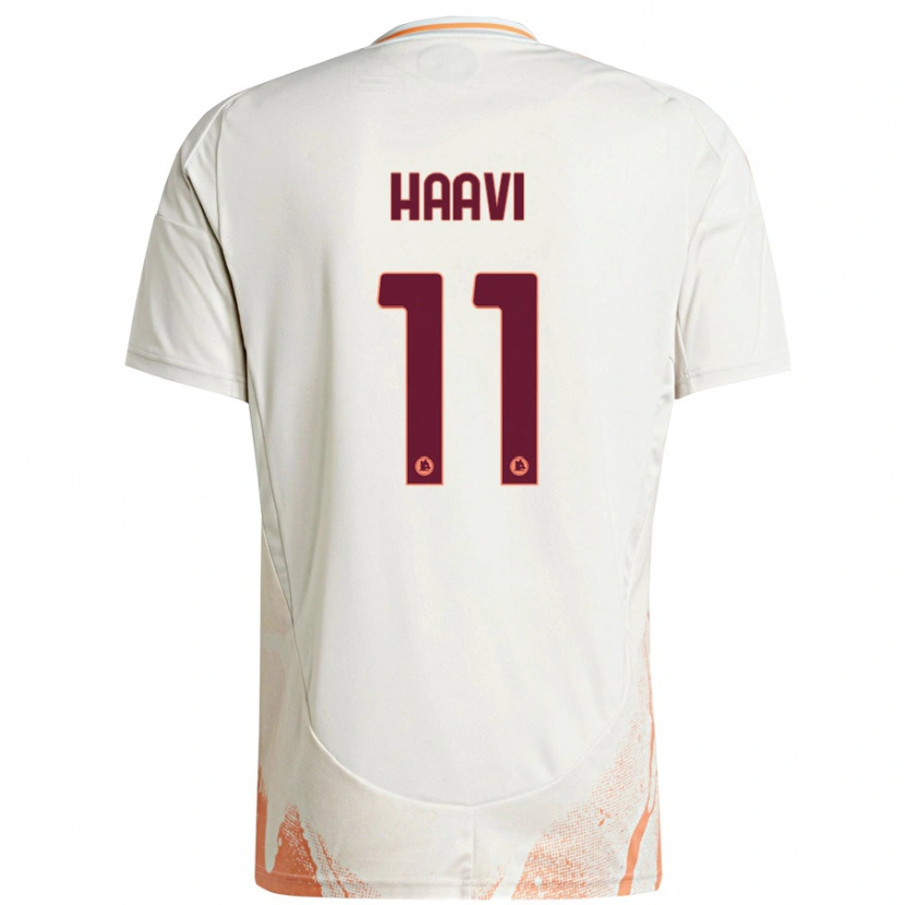 Danxen Dětské Emilie Haavi #11 Krémová Bílá Oranžová Daleko Hráčské Dresy 2024/25 Dres