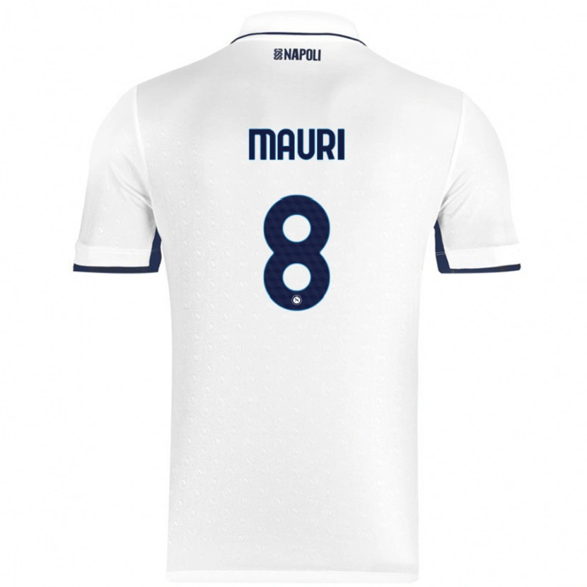 Danxen Dětské Claudia Mauri #8 Bílá Královská Modrá Daleko Hráčské Dresy 2024/25 Dres