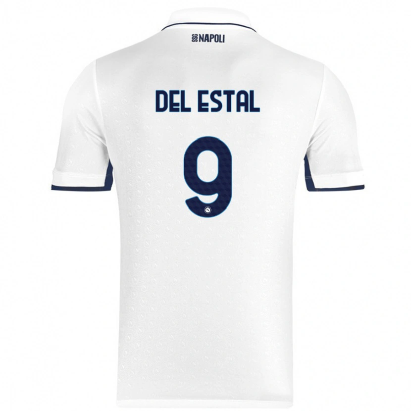 Danxen Dětské Eli Del Estal #9 Bílá Královská Modrá Daleko Hráčské Dresy 2024/25 Dres