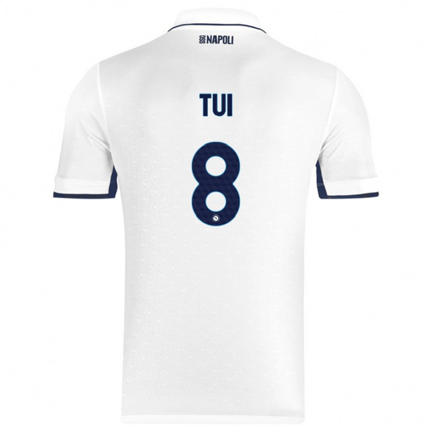 Danxen Dětské Sara Tui #8 Bílá Královská Modrá Daleko Hráčské Dresy 2024/25 Dres