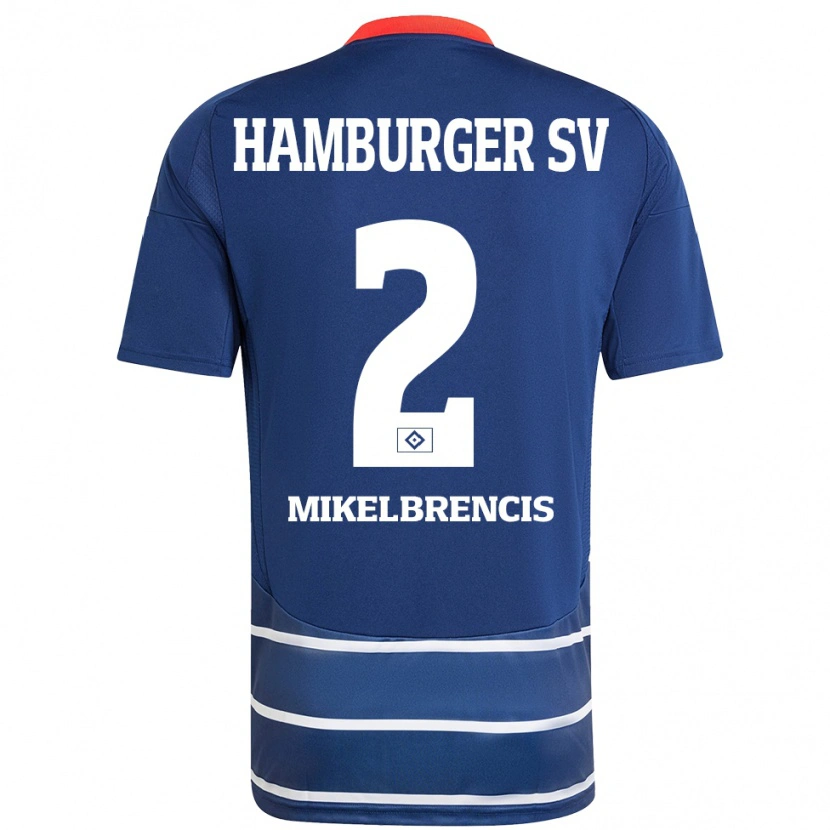 Danxen Dětské William Mikelbrencis #2 Tmavě Modrá Daleko Hráčské Dresy 2024/25 Dres