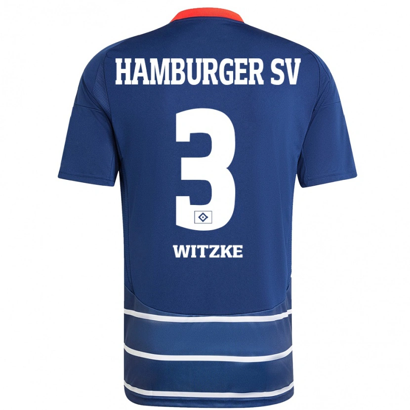 Danxen Dětské Oliver Witzke #3 Tmavě Modrá Daleko Hráčské Dresy 2024/25 Dres
