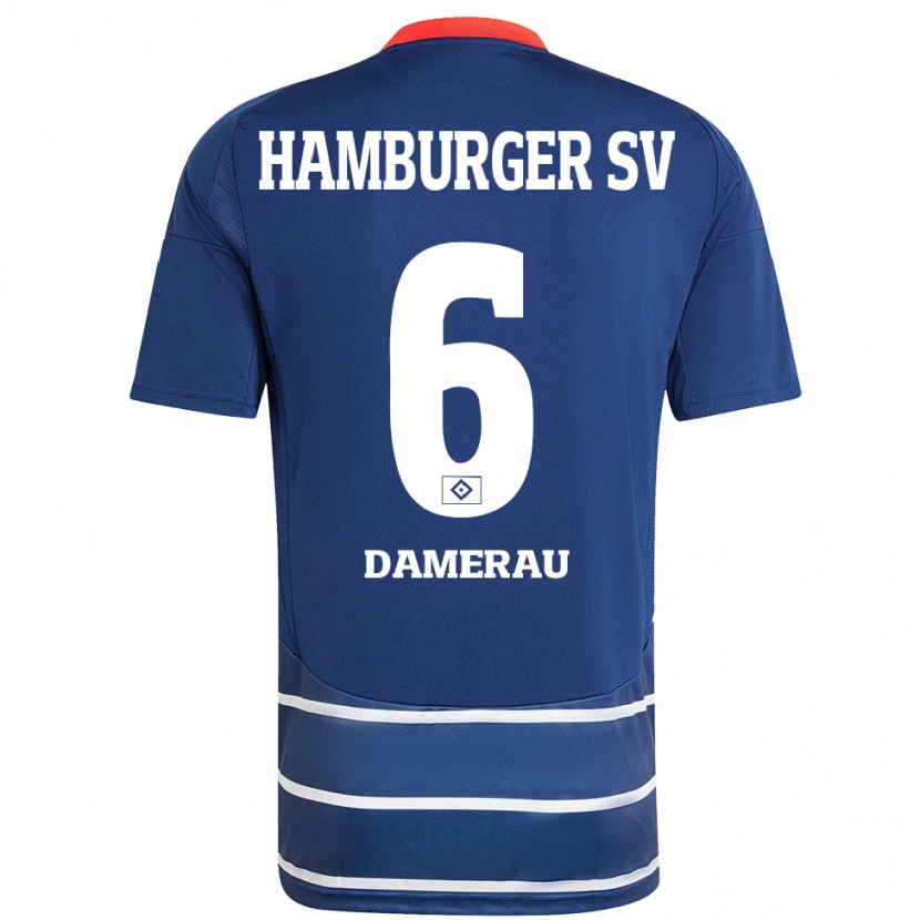 Danxen Dětské Alexander Werner Damerau #6 Tmavě Modrá Daleko Hráčské Dresy 2024/25 Dres