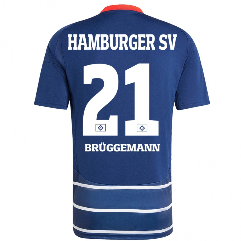 Danxen Dětské William Brüggemann #21 Tmavě Modrá Daleko Hráčské Dresy 2024/25 Dres