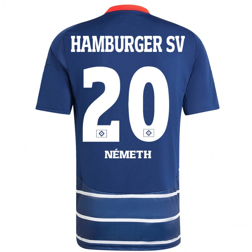 Danxen Dětské András Németh #20 Tmavě Modrá Daleko Hráčské Dresy 2024/25 Dres