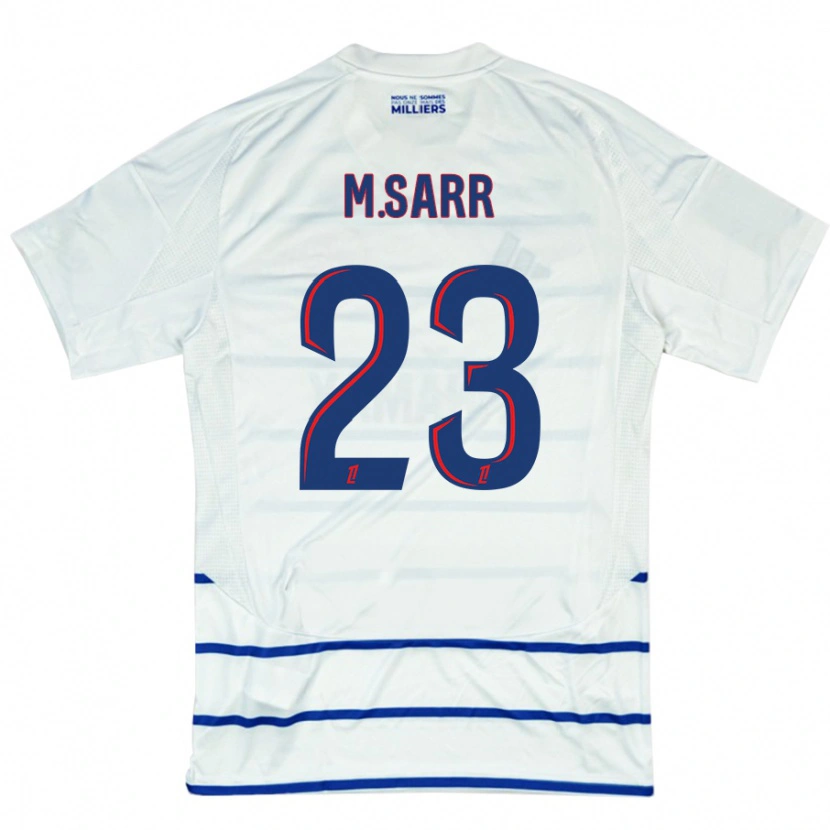 Danxen Dětské Mamadou Sarr #23 Bílá Modrá Daleko Hráčské Dresy 2024/25 Dres