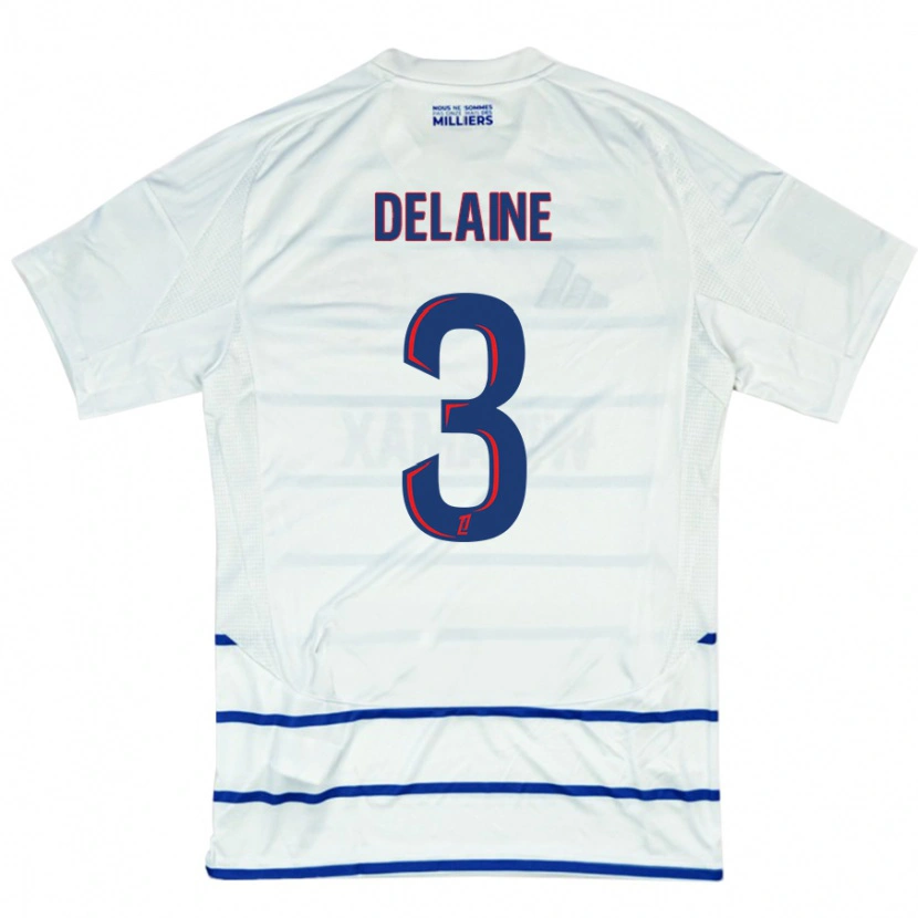 Danxen Dětské Thomas Delaine #3 Bílá Modrá Daleko Hráčské Dresy 2024/25 Dres