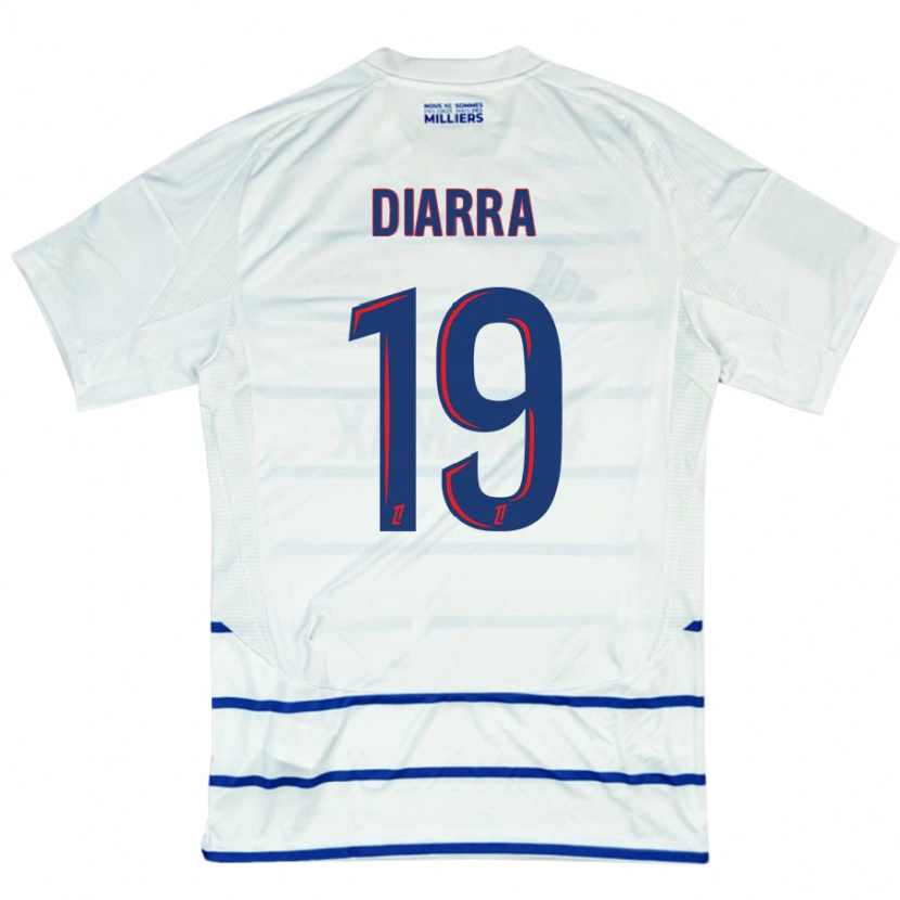 Danxen Dětské Habib Diarra #19 Bílá Modrá Daleko Hráčské Dresy 2024/25 Dres