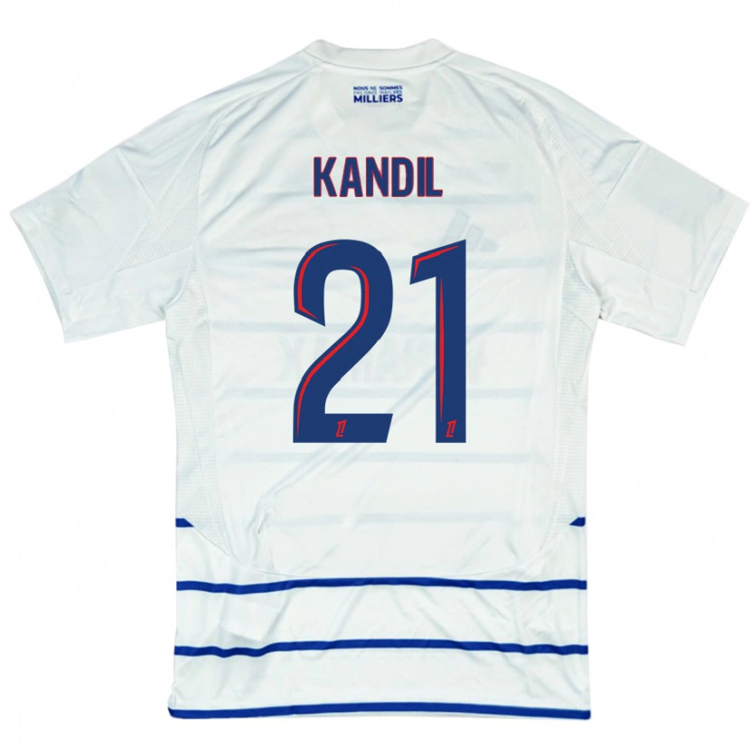 Danxen Dětské Nordine Kandil #21 Bílá Modrá Daleko Hráčské Dresy 2024/25 Dres