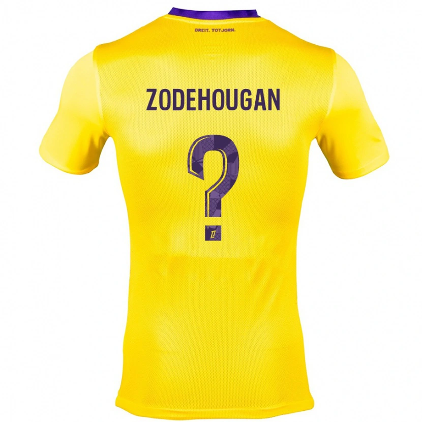 Danxen Dětské Yanis Zodehougan #0 Žlutá Fialová Daleko Hráčské Dresy 2024/25 Dres
