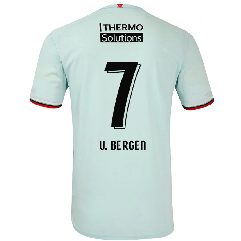 Danxen Dětské Mitchell Van Bergen #7 Světle Zelená Daleko Hráčské Dresy 2024/25 Dres