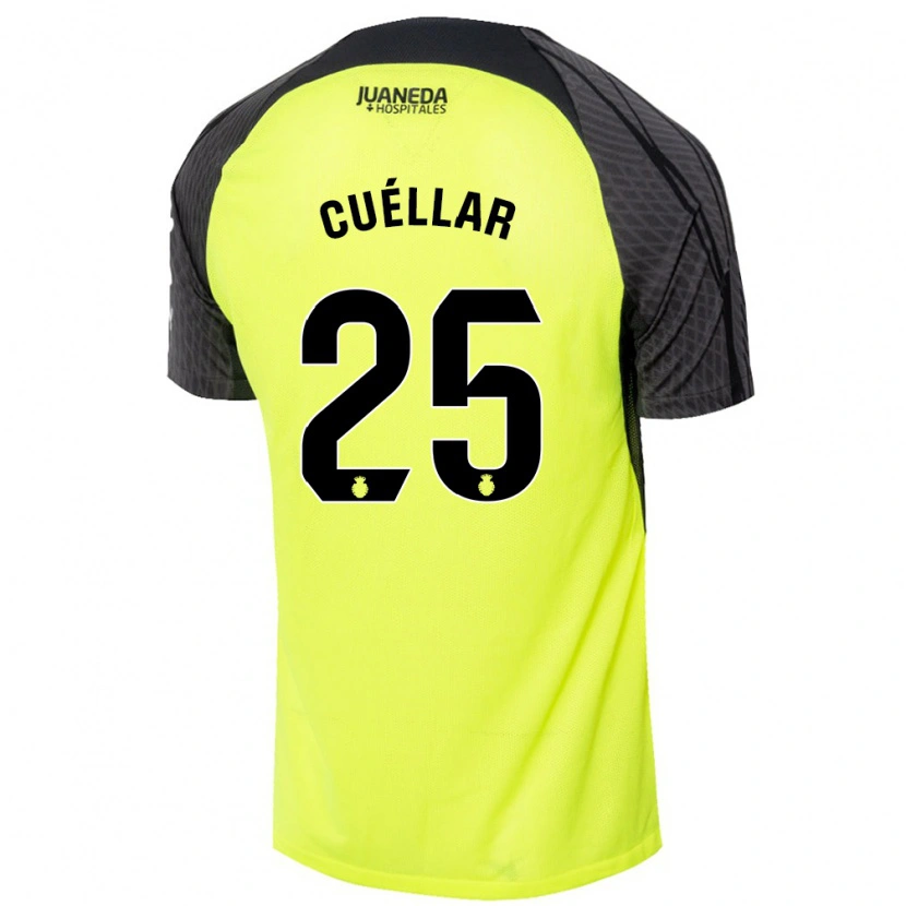Danxen Dětské Iván Cuéllar #25 Fluorescenční Zelená Černá Daleko Hráčské Dresy 2024/25 Dres