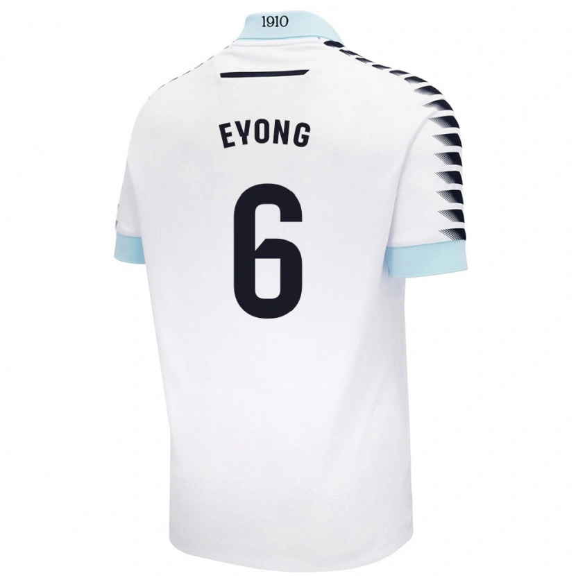 Danxen Dětské Etta Eyong #6 Bílá Modrá Daleko Hráčské Dresy 2024/25 Dres