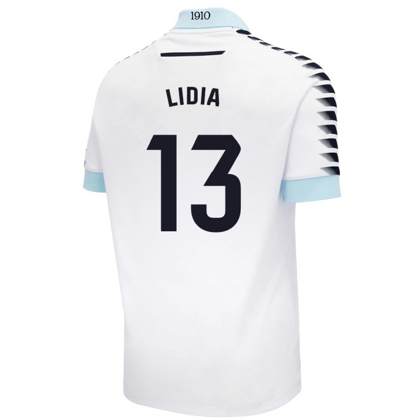 Danxen Dětské Lidia Rincón García #13 Bílá Modrá Daleko Hráčské Dresy 2024/25 Dres