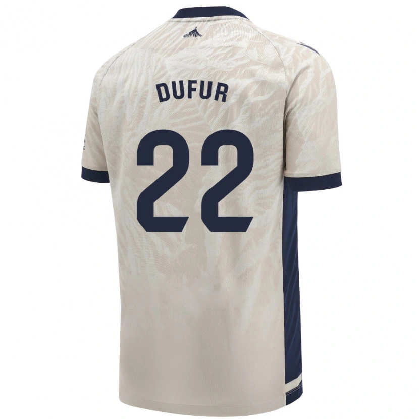 Danxen Dětské Ander Dufur #22 Světle Šedá Daleko Hráčské Dresy 2024/25 Dres
