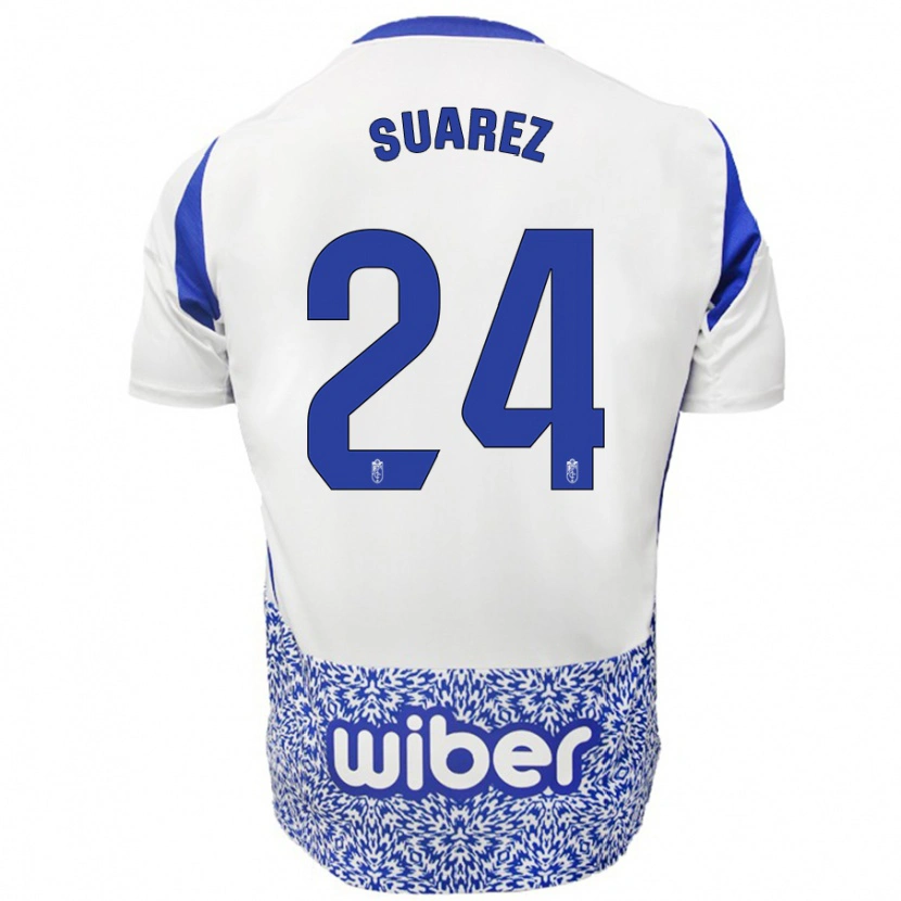 Danxen Dětské Carlota Suárez #24 Bílá Modrá Daleko Hráčské Dresy 2024/25 Dres