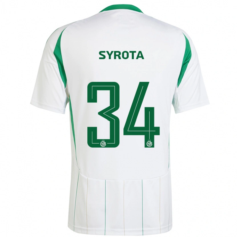 Danxen Dětské Oleksandr Syrota #34 Bílá Zelená Daleko Hráčské Dresy 2024/25 Dres