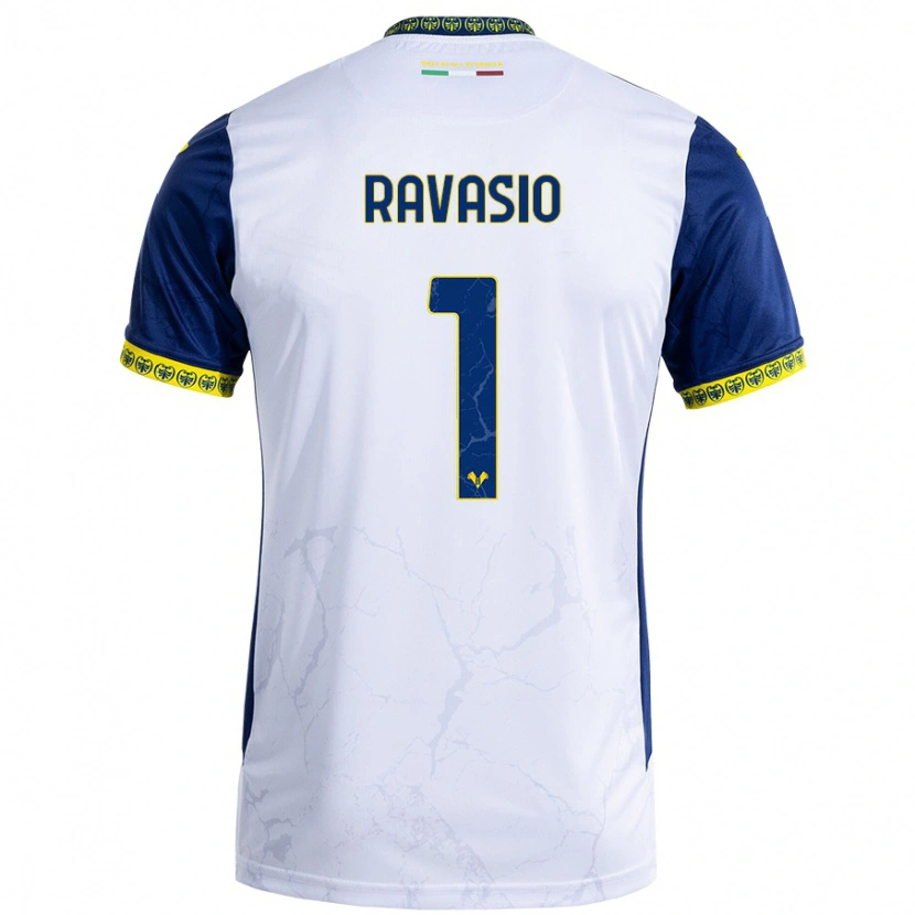 Danxen Dětské Manuel Ravasio #1 Bílá Modrá Daleko Hráčské Dresy 2024/25 Dres