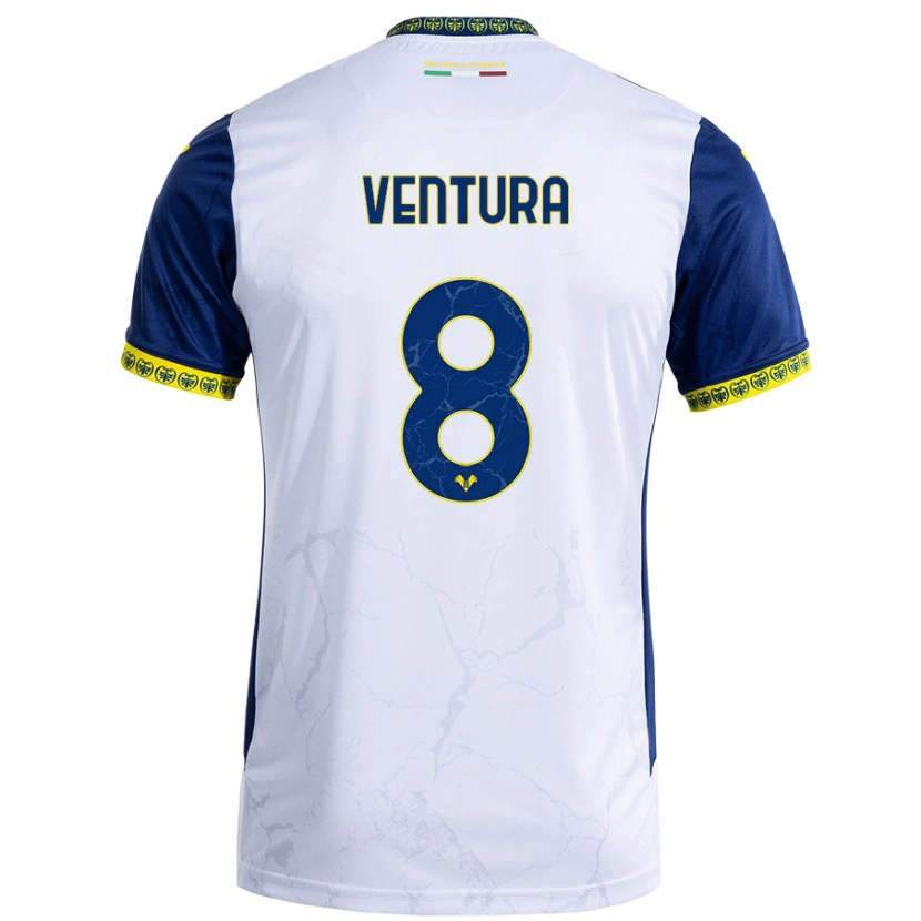 Danxen Dětské Ciro Ventura #8 Bílá Modrá Daleko Hráčské Dresy 2024/25 Dres