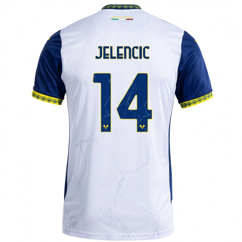 Danxen Dětské Ana Jelencic #14 Bílá Modrá Daleko Hráčské Dresy 2024/25 Dres