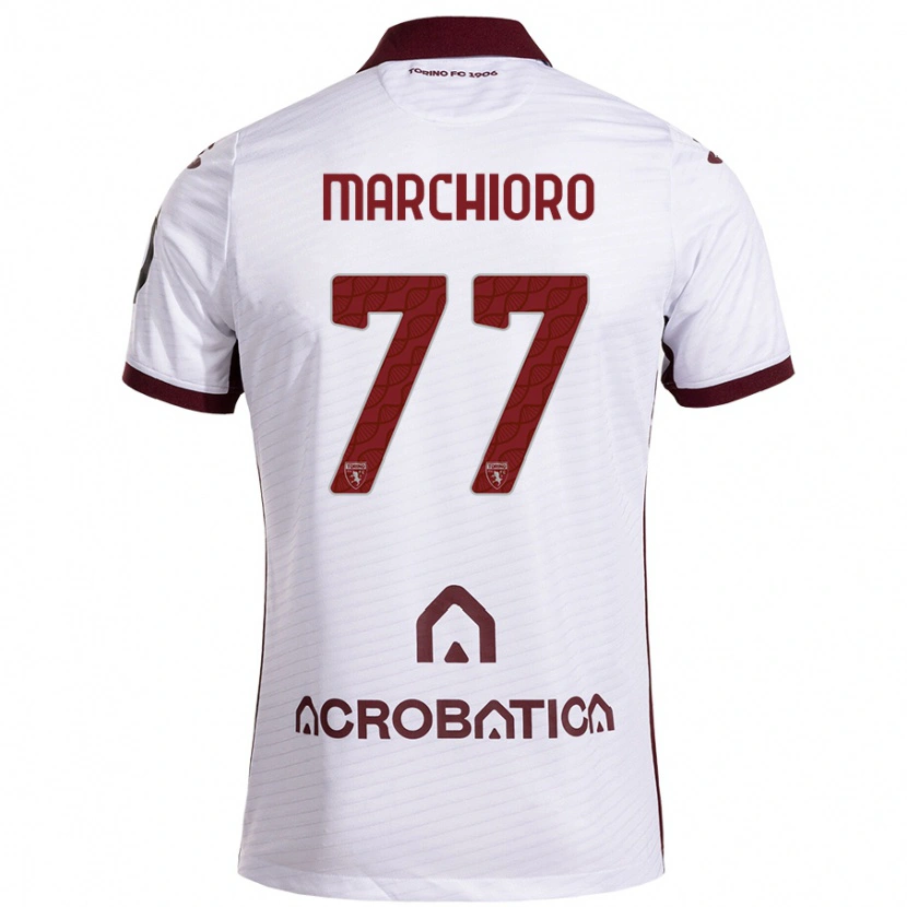 Danxen Dětské Raffaele Marchioro #77 Bílá Kaštanová Daleko Hráčské Dresy 2024/25 Dres