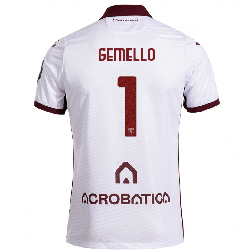 Danxen Dětské Luca Gemello #1 Bílá Kaštanová Daleko Hráčské Dresy 2024/25 Dres
