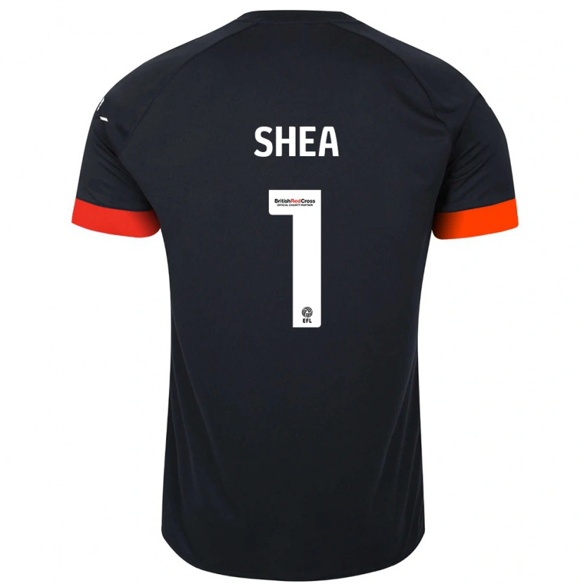Danxen Dětské James Shea #1 Černá Oranžová Daleko Hráčské Dresy 2024/25 Dres