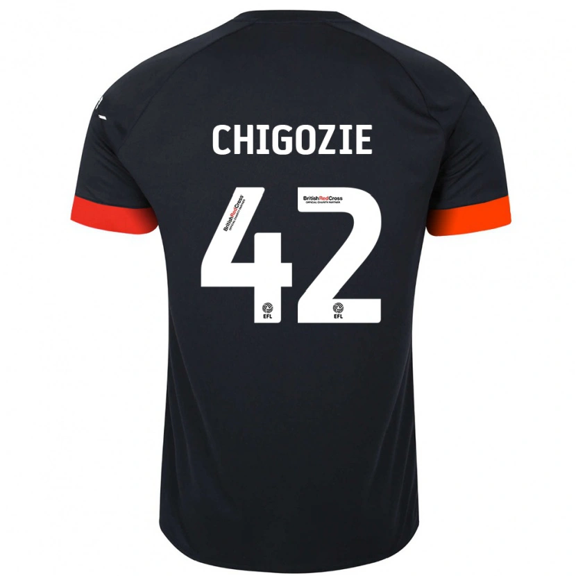 Danxen Dětské Christian Chigozie #42 Černá Oranžová Daleko Hráčské Dresy 2024/25 Dres