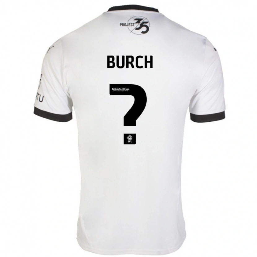 Danxen Dětské Kian Burch #0 Bílá Černá Daleko Hráčské Dresy 2024/25 Dres