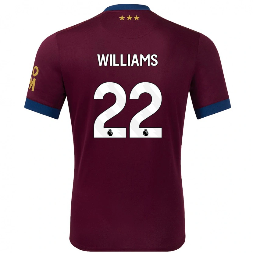 Danxen Dětské Evie Williams #22 Hnědý Daleko Hráčské Dresy 2024/25 Dres