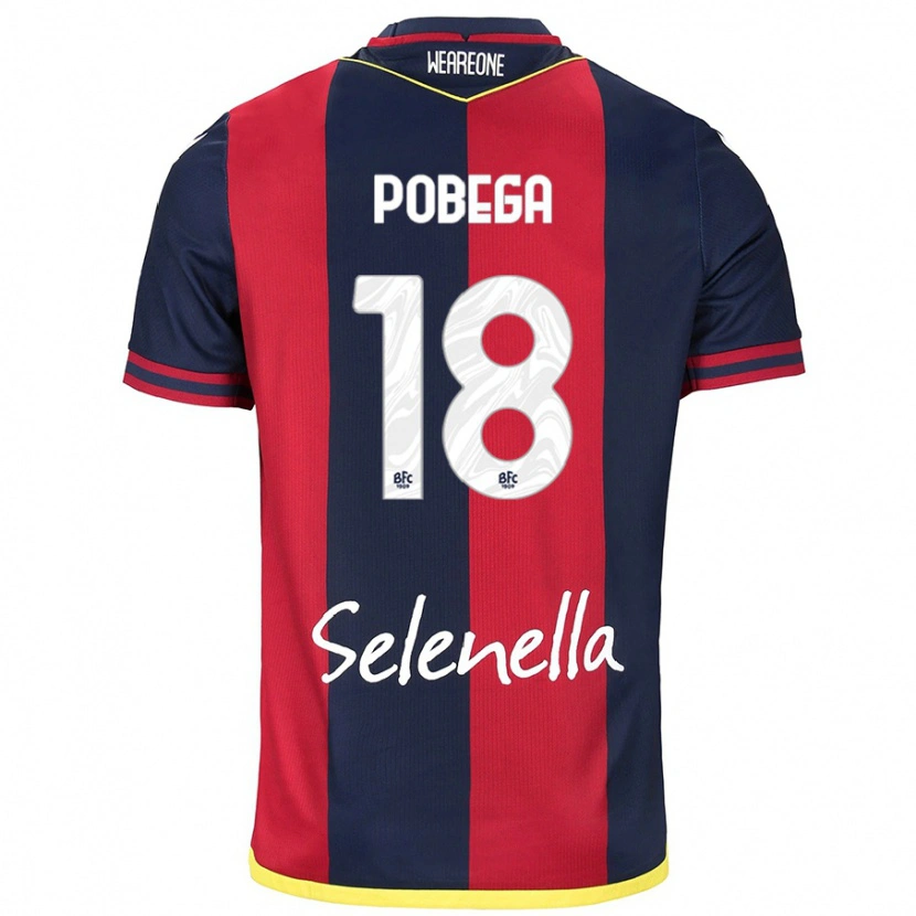 Danxen Pánské Tommaso Pobega #18 Červená Královská Modrá Domů Hráčské Dresy 2024/25 Dres