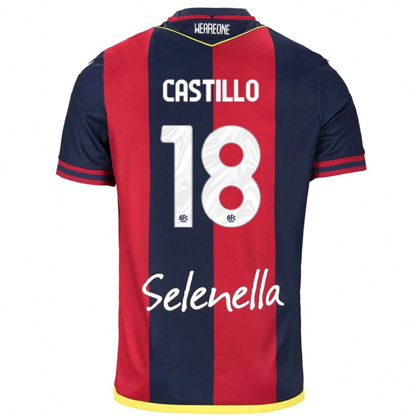 Danxen Pánské Tomas Castillo #18 Červená Královská Modrá Domů Hráčské Dresy 2024/25 Dres