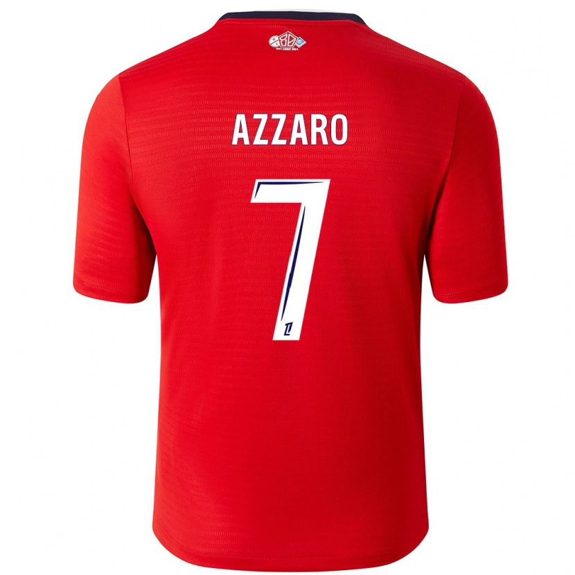Danxen Pánské Lorena Azzaro #7 Červená Bílá Domů Hráčské Dresy 2024/25 Dres