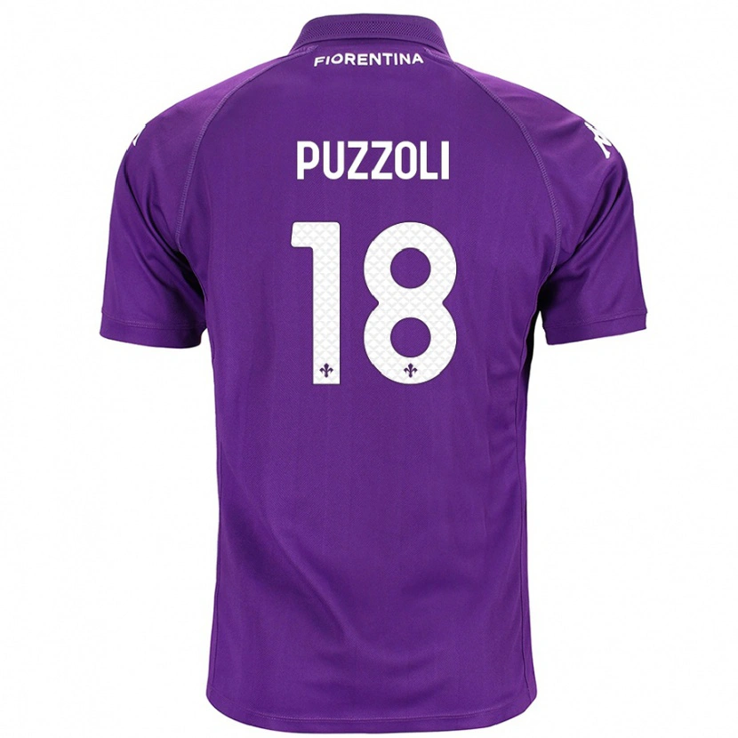 Danxen Pánské Giorgio Puzzoli #18 Fialová Domů Hráčské Dresy 2024/25 Dres