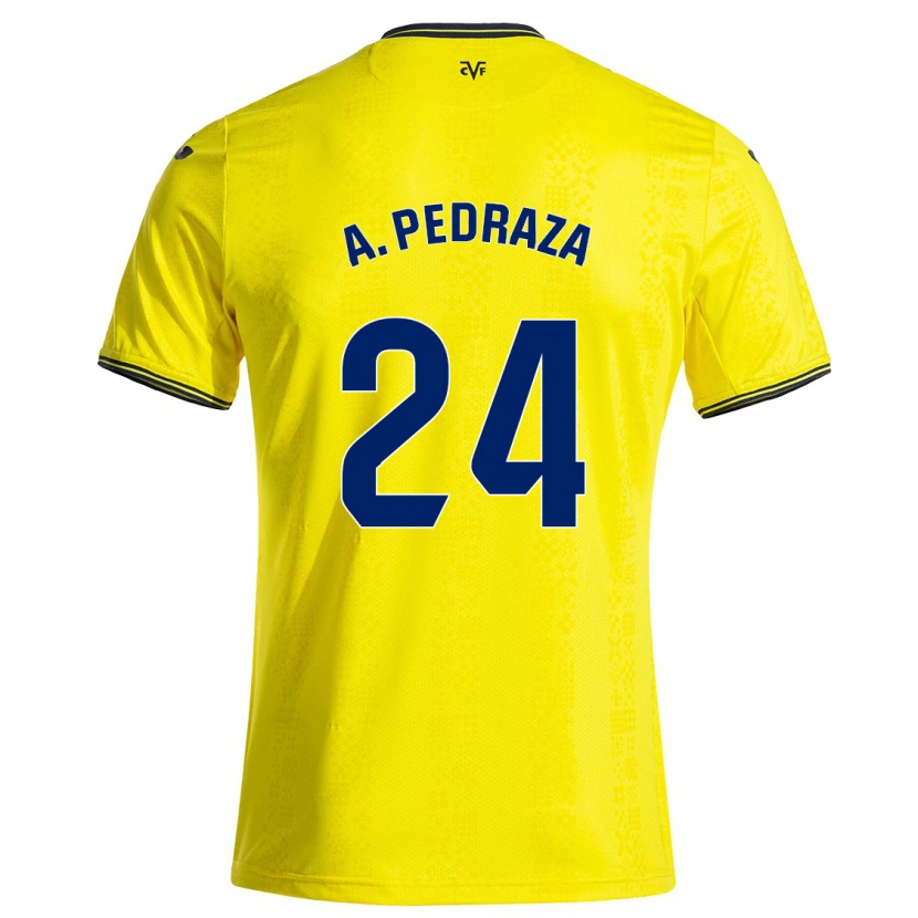 Danxen Pánské Alfonso Pedraza #24 Žlutá Černá Domů Hráčské Dresy 2024/25 Dres