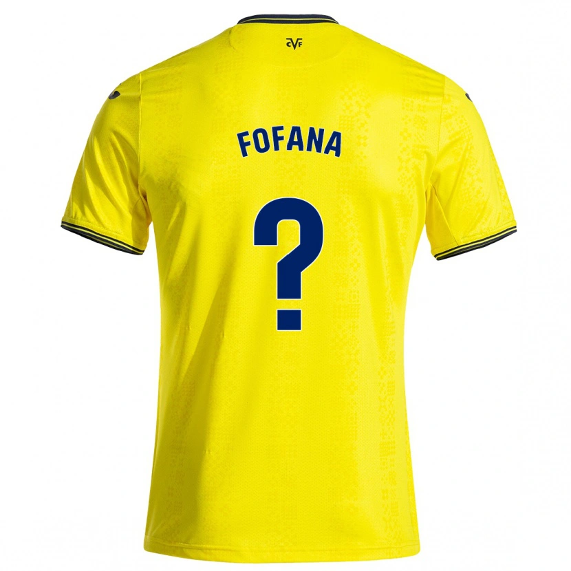 Danxen Pánské Douga Fofana #0 Žlutá Černá Domů Hráčské Dresy 2024/25 Dres