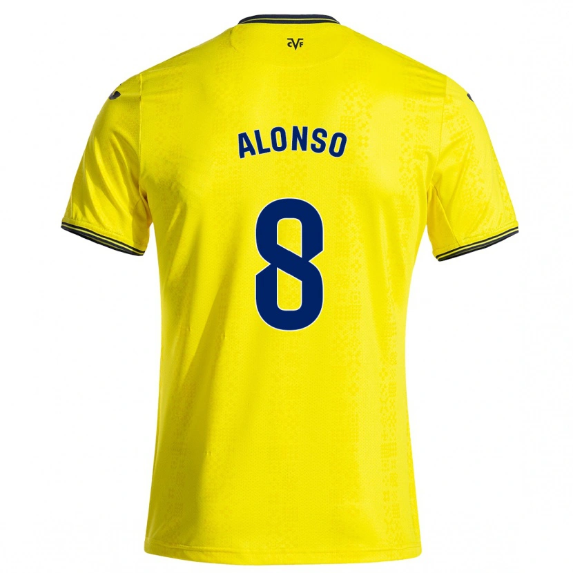Danxen Pánské Rodri Alonso #8 Žlutá Černá Domů Hráčské Dresy 2024/25 Dres