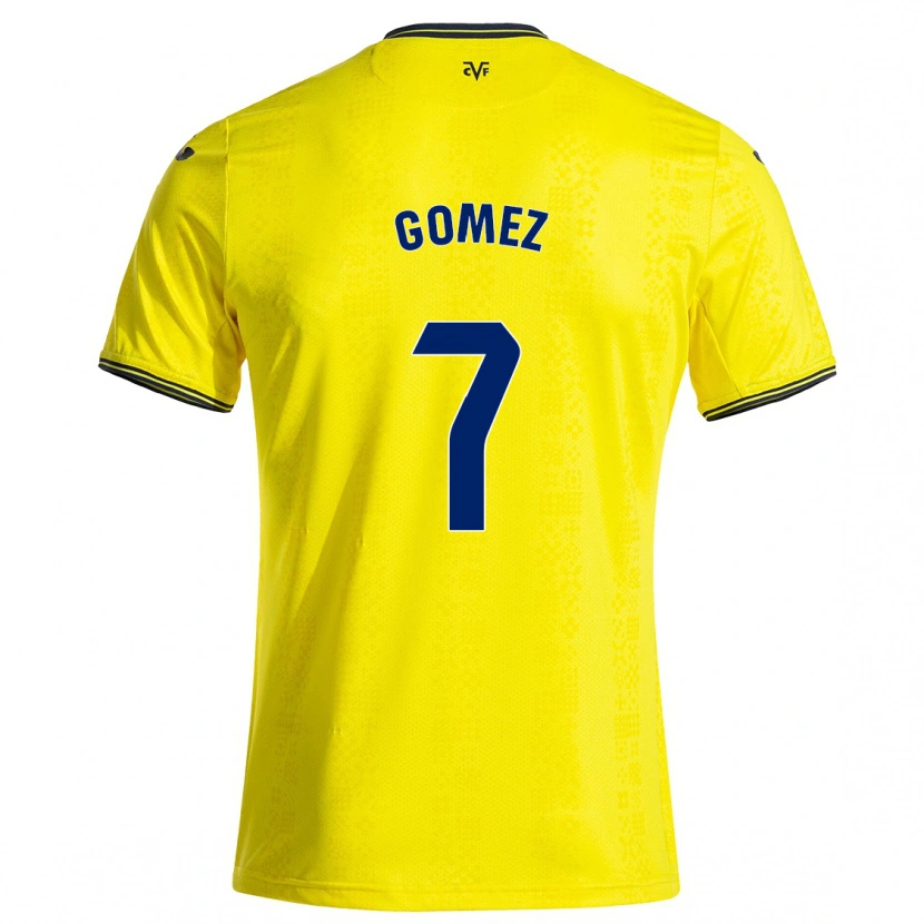 Danxen Pánské Lucía Gómez #7 Žlutá Černá Domů Hráčské Dresy 2024/25 Dres