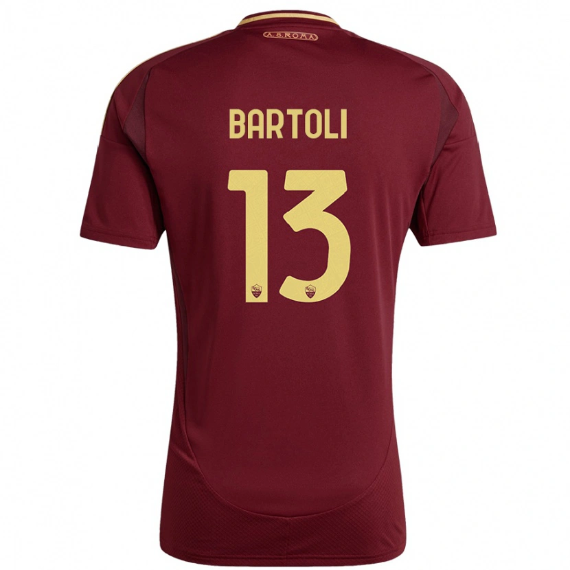 Danxen Pánské Elisa Bartoli #13 Červená Hnědá Zlatá Domů Hráčské Dresy 2024/25 Dres