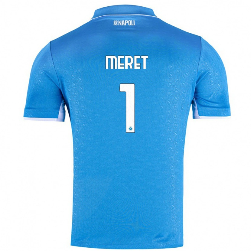 Danxen Pánské Alex Meret #1 Nebesky Modrá Domů Hráčské Dresy 2024/25 Dres