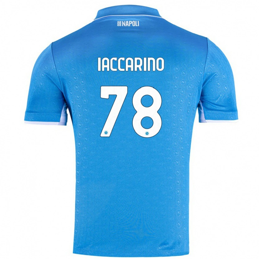 Danxen Pánské Gennaro Iaccarino #78 Nebesky Modrá Domů Hráčské Dresy 2024/25 Dres