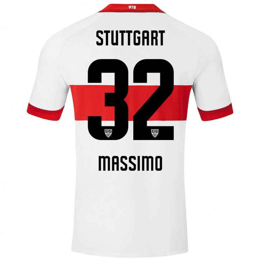 Danxen Pánské Roberto Massimo #32 Bílá Červená Domů Hráčské Dresy 2024/25 Dres