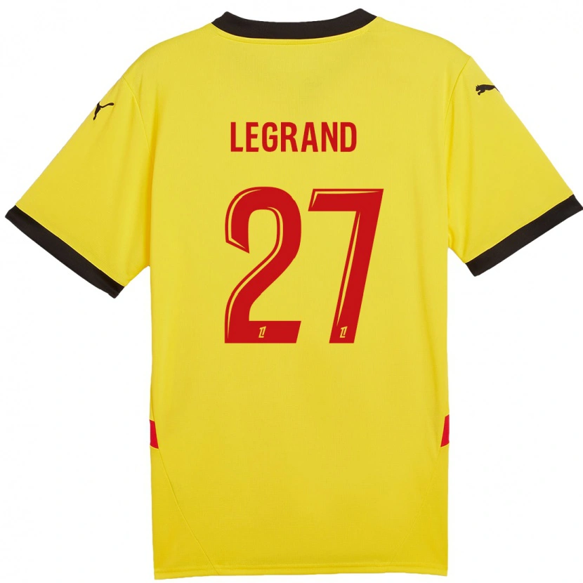 Danxen Pánské Bérénice Legrand #27 Žlutá Červená Domů Hráčské Dresy 2024/25 Dres