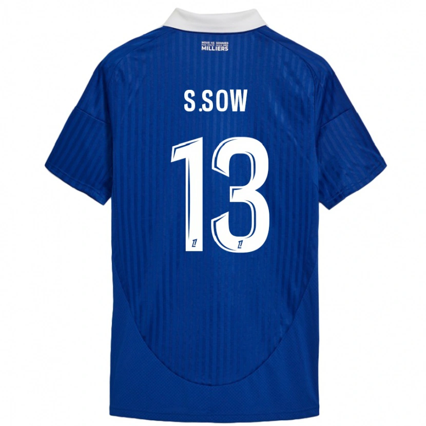 Danxen Pánské Saïdou Sow #13 Modrá Bílá Domů Hráčské Dresy 2024/25 Dres