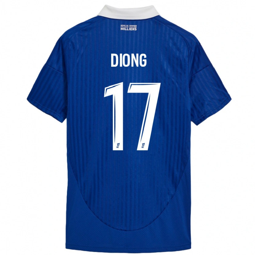 Danxen Pánské Pape Diong #17 Modrá Bílá Domů Hráčské Dresy 2024/25 Dres