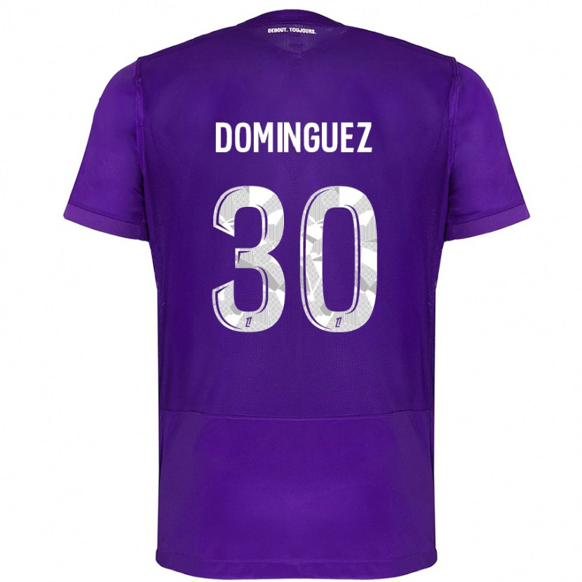 Danxen Pánské Álex Domínguez #30 Fialová Bílá Domů Hráčské Dresy 2024/25 Dres