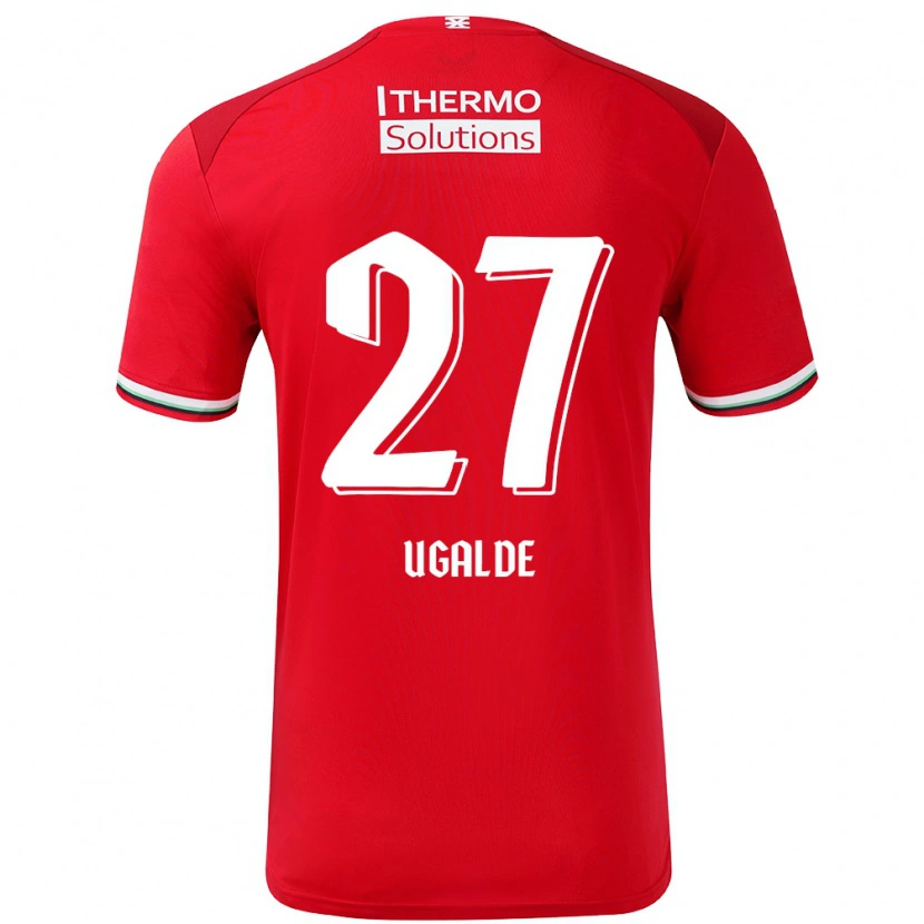 Danxen Pánské Manfred Ugalde #27 Červená Bílá Domů Hráčské Dresy 2024/25 Dres