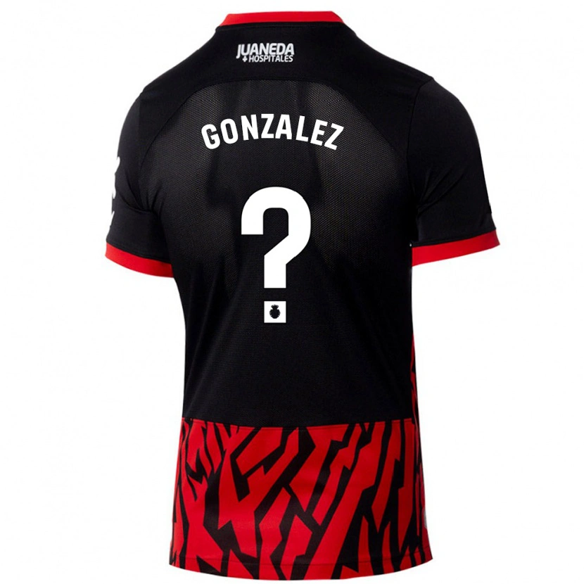 Danxen Pánské Adrià González #0 Černá Červená Domů Hráčské Dresy 2024/25 Dres