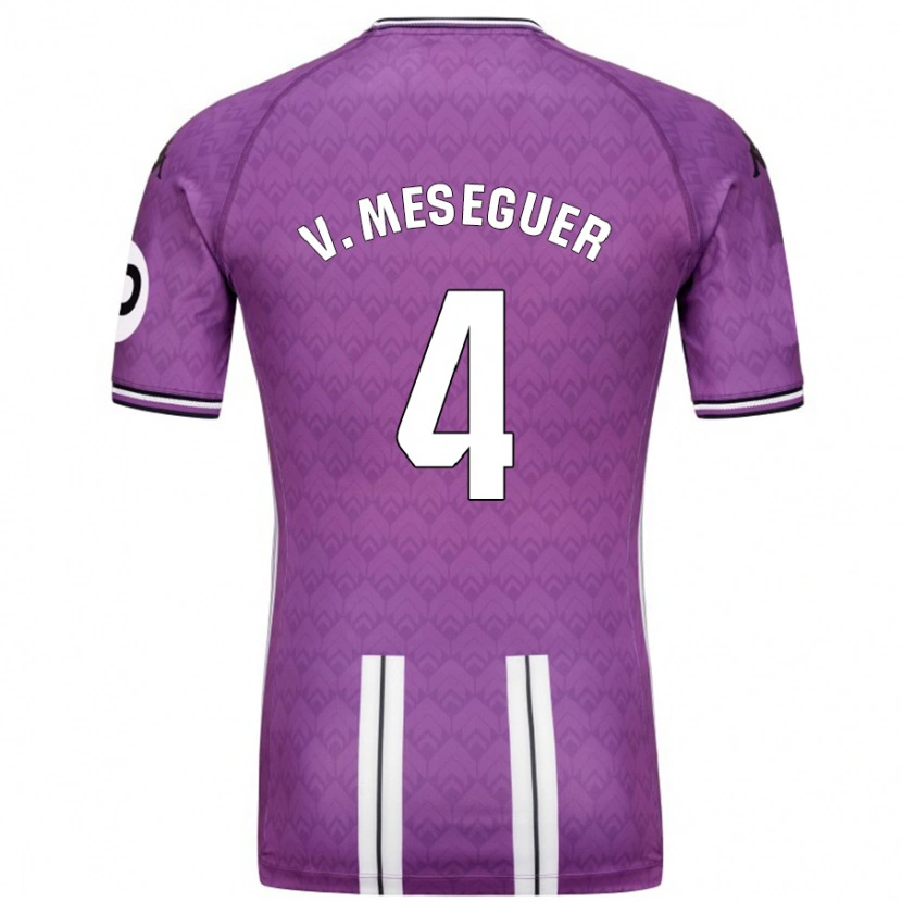 Danxen Pánské Víctor Meseguer #4 Fialová Bílá Domů Hráčské Dresy 2024/25 Dres