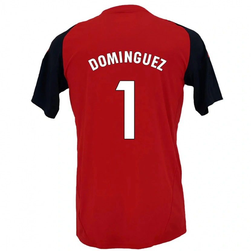 Danxen Pánské Iago Domínguez #1 Červená Černá Domů Hráčské Dresy 2024/25 Dres